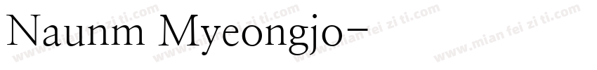 Naunm Myeongjo字体转换